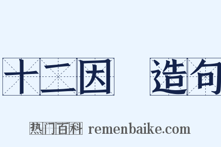 十二因緣造句是什么意思的图片